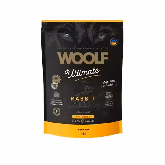 woolf_ultimate_alimento_semihume Woolf Ultimate Perro Semihúmedo Conejo 1kg - Imagen 1