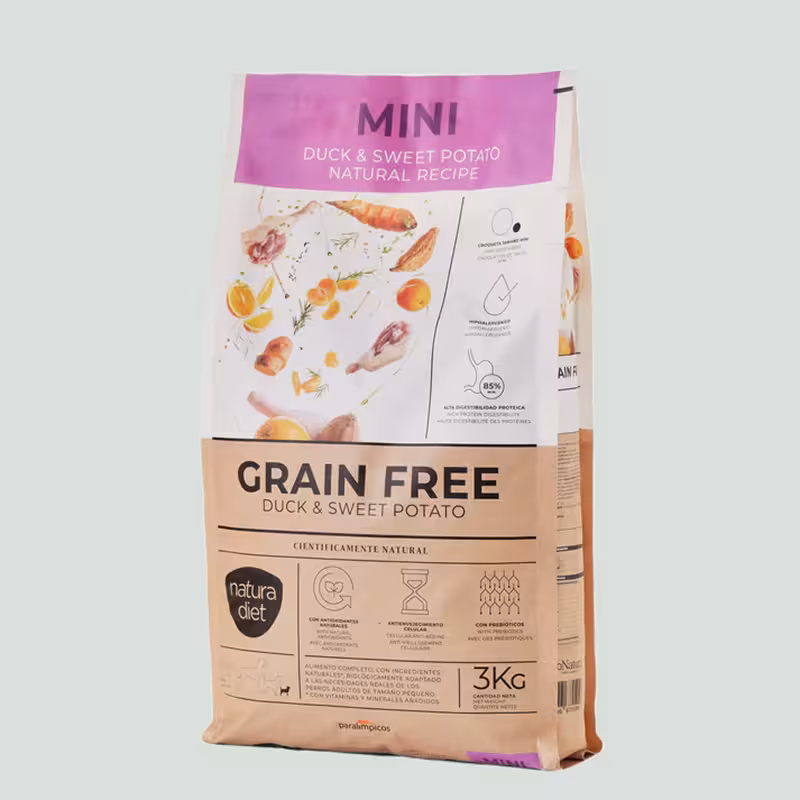 GrainFreeduck_sweetpotatoMINI_d7 Grain Free Pato & Boniato Mini 3Kg - Imagen 1